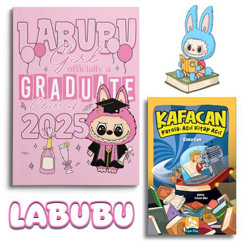 Labubu Graduate Defter ve Kafacan Parola Açıl Kitap Açıl - Halkkitabev