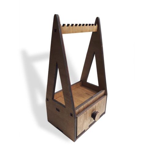 Lili Çekmeceli Ahşap Takı Standı Mini - Halkkitabevi