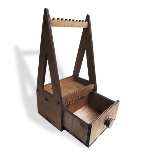 Lili Çekmeceli Ahşap Takı Standı Mini - Halkkitabevi