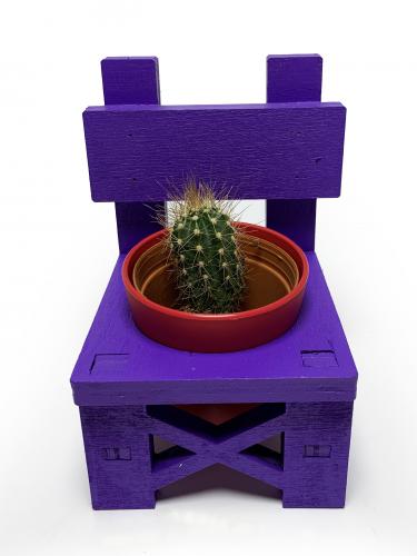 Lora Sandalye Mor Çiçeklik