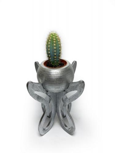 Marta Ahşap Ayaklı Beton Saksı Seri 3