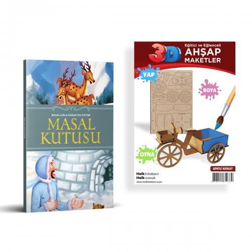 Masal Kutusu + Sepetli Bisiklet Ahşap Boyama