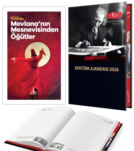 Mevlana Özlü Sözler - Kahraman Yusufoğlu ve 2026 Atatürk Ciltli Ajanda