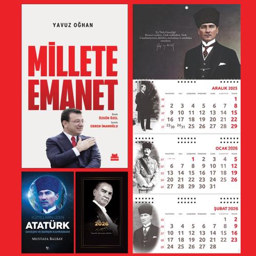 Millete Emanet ve Yüzyılların Lideri Atatürk - Gazi Paşa Ajanda - Gazi Duvar Takvimi