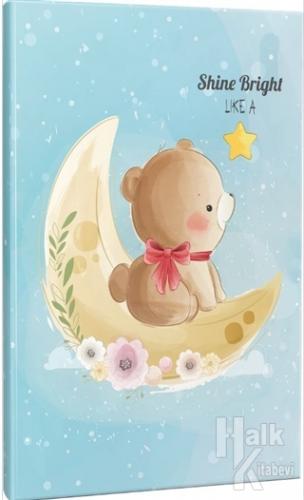 Moon Teddy Çizgili Okul Defteri