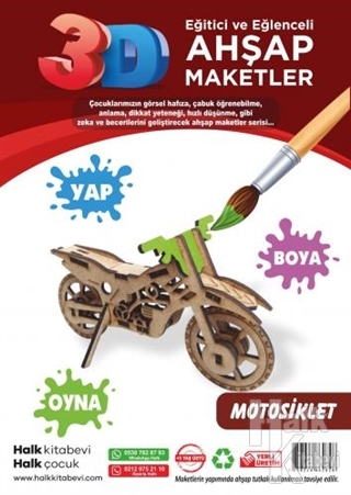 Motosiklet Ahşap Maket - Halkkitabevi