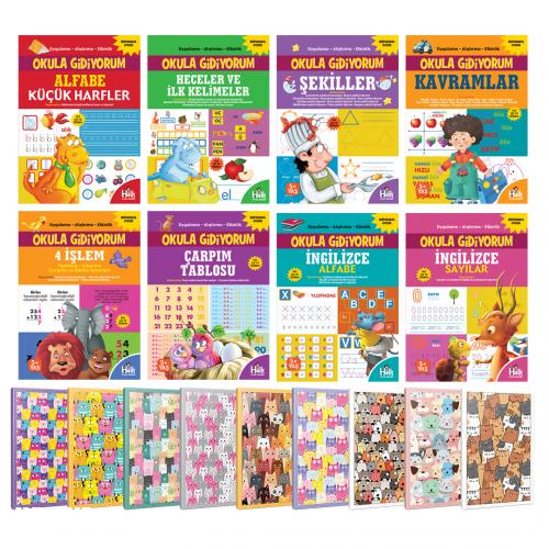 Okula Gidiyorum 8 Kitap ve 9 Defter