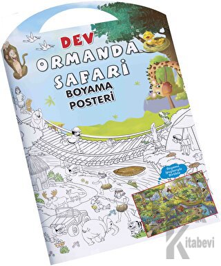 Ormanda Safari Dev Boyama Posteri (Ciltli) - Halkkitabevi