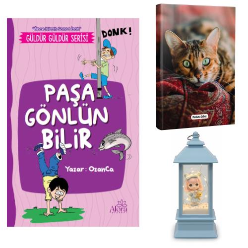 Paşa Gönlün Bilir - Şaşkın Kedi Planlama Defteri ve Ayıcıklı Kız Fener Tipi Işıklı Kar Küresi