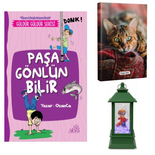 Paşa Gönlün Bilir - Şaşkın Kedi Planlama Defteri ve Harry Potter Temalı Fener Tipi Işıklı Kar Küresi