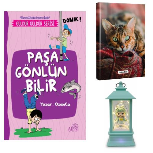 Paşa Gönlün Bilir - Şaşkın Kedi Planlama Defteri ve Tavşanlı Kız Fener Tipi Işıklı Kar Küresi
