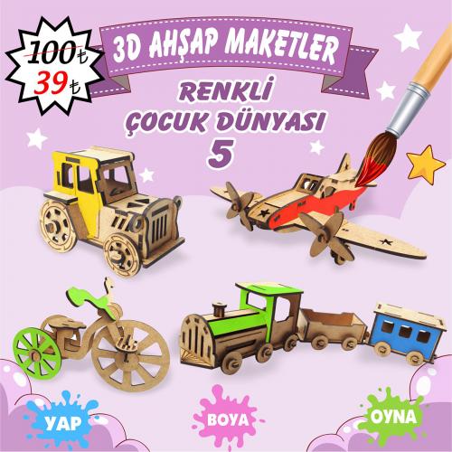 Renkli Çocuk Dünyası Serisi -5 - Halkkitabevi