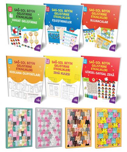 Sağ-Sol Beyin 6lı Kitap Seti ve 4 Defter - Halkkitabevi