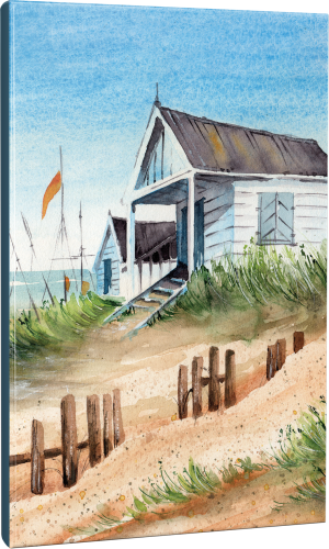 Sahil - Manzara Temalı 64 Sayfa Çizgili Okul Defteri