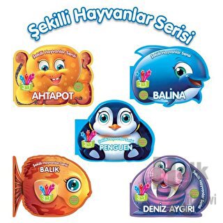 Şekilli Deniz Hayvanları Serisi Seti - 5 Kitap Takım - Halkkitabevi