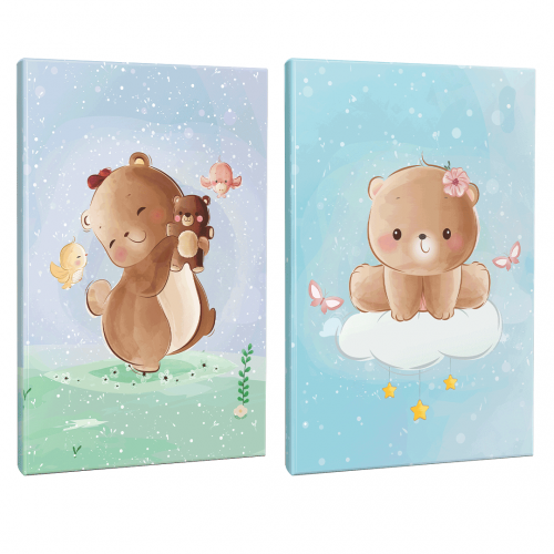 Sevimli Ayıcıklar 3lü 64 Sayfa Çizgili Okul Defteri Seti -3 - Halkkita