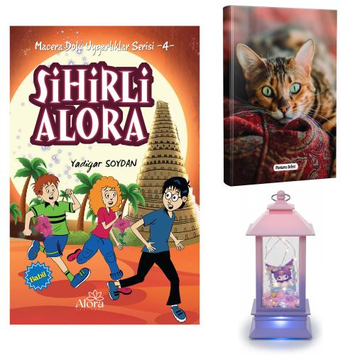 Sihirli Alora - Şaşkın Kedi Planlama Defteri ve Kuromi Temalı Fener Ti