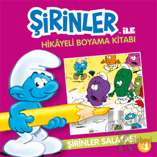 Şirinler İle Hikaye Boyama Kitabı - Şirinler Salatası - Halkkitabevi