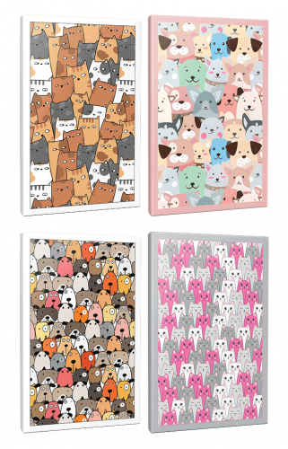 Sivri Kulaklar 4lü 64 Sayfa Çizgili Okul Defteri Seti -6