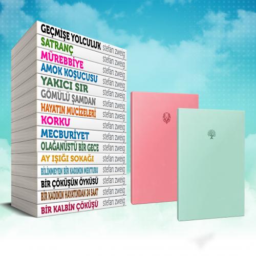 Stefan Zweig 15 Kitap ve İkili Çizgisiz Defter - Halkkitabevi