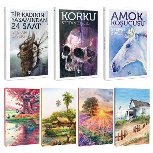 Stefan Zweig 3 Kitap Bir Arada ve 4 Defter -1 - Halkkitabevi