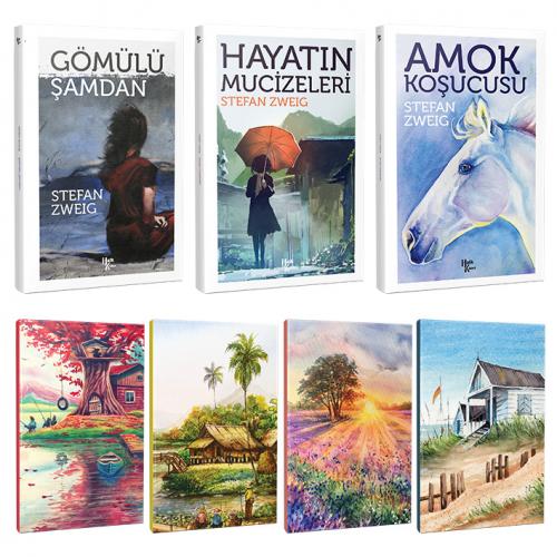 Stefan Zweig 3 Kitap Bir Arada ve 4 Defter -6 - Halkkitabevi