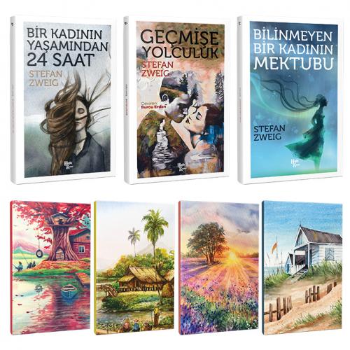 Stefan Zweig 3 Kitap Bir Arada ve 4 Defter -7 - Halkkitabevi