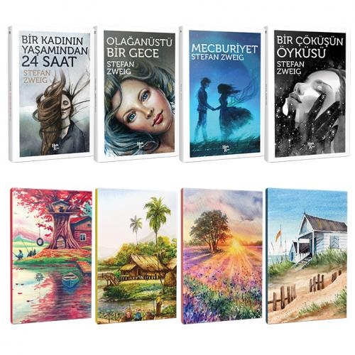 Stefan Zweig 4 Kitap Bir Arada ve 4 Defter -1 - Halkkitabevi