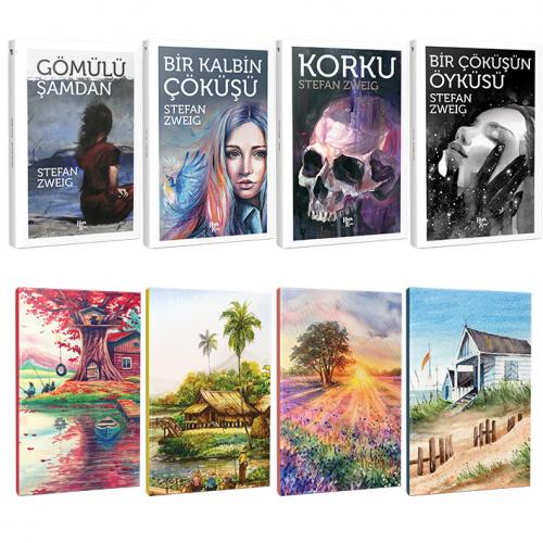 Stefan Zweig 4 Kitap Bir Arada ve 4 Defter -2 - Halkkitabevi