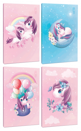 Unicorn Serisi 4lü 64 Sayfa Çizgili Okul Defteri Seti -1 - Halkkitabev