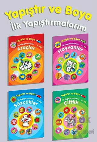 Yapıştır ve Boya İlk Yapıştırmalarım 4 Kitap Seti - Halkkitabevi