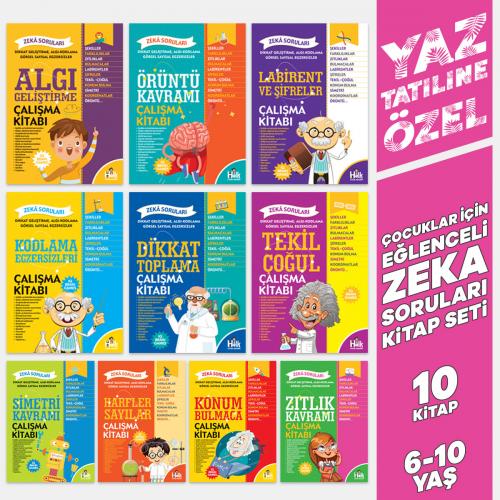 Yaz'a Özel Zeka Soruları Seti - 10 Kitap - Halkkitabevi